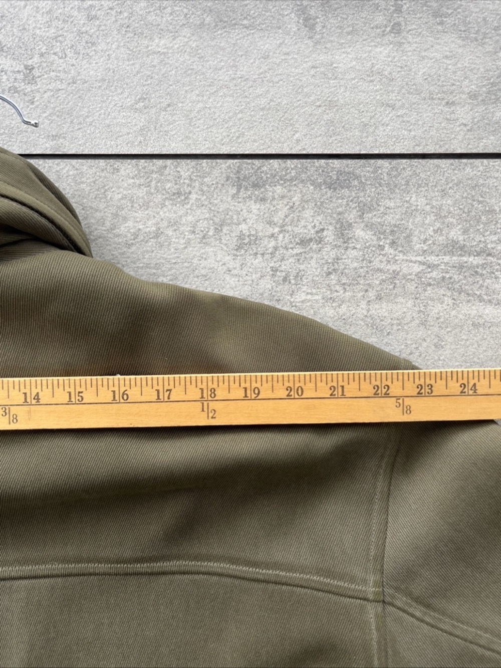 Tommy Bahama Silk Coat M Hidden Hood Full Zip Army Green - Picture 13 of 15